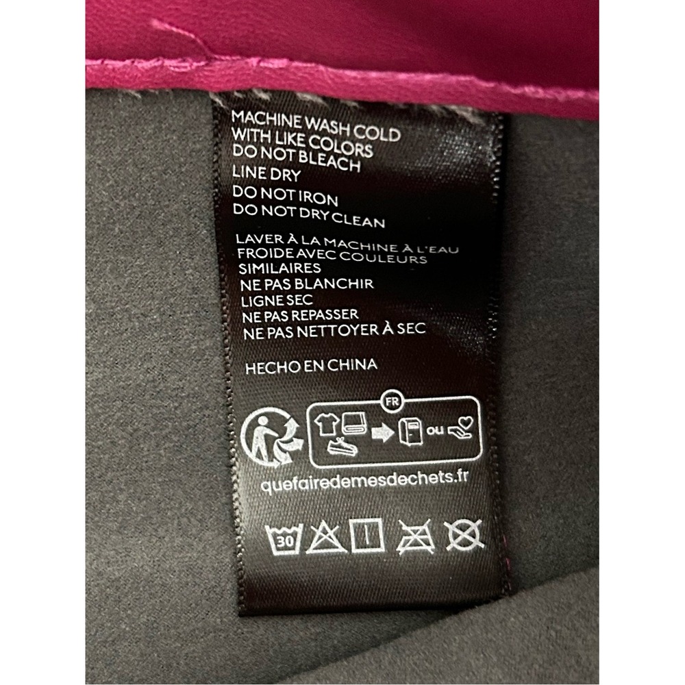 Maeve Anthro The Colette Cropped Wide-Leg Vegan Leather Pants Rose Pink Size 30 - Picture 9 of 10
